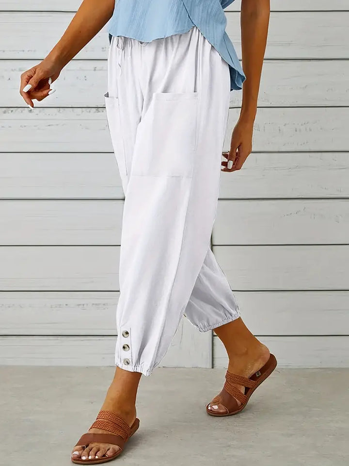 Women's Buttoned Harem Pants