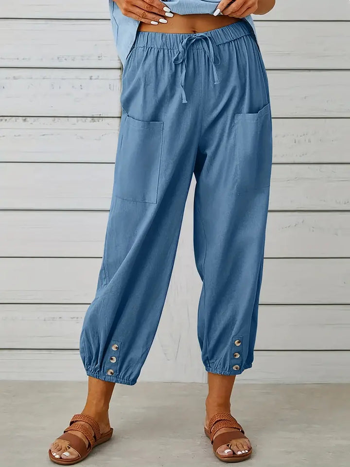 Women's Buttoned Harem Pants