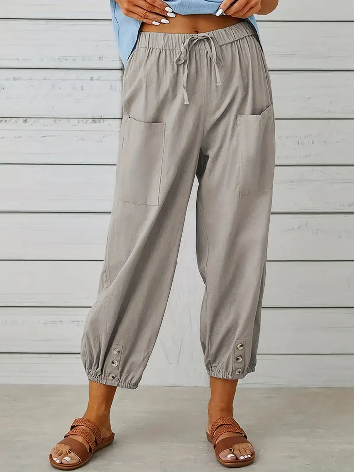 Women's Buttoned Harem Pants
