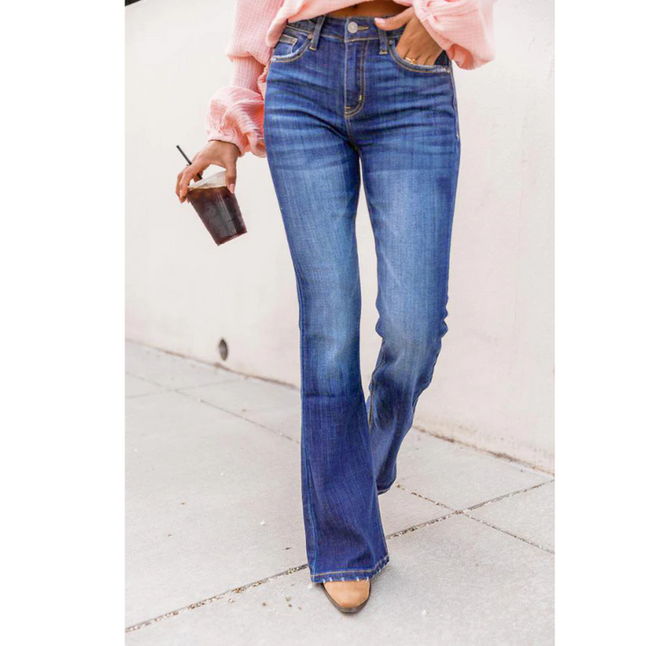 Women's Stretch Flared Denim Pants