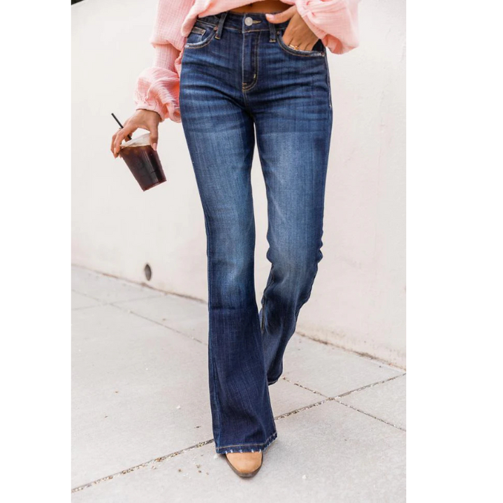 Women's Stretch Flared Denim Pants