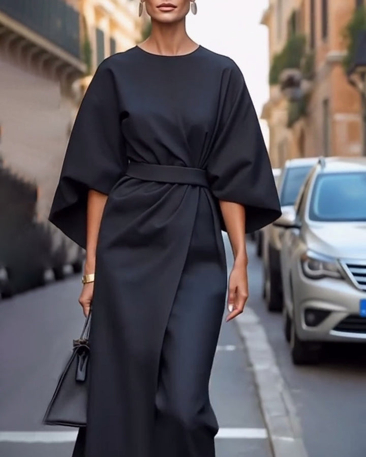 Abeleine | Dress with Lantern Sleeves & Belt