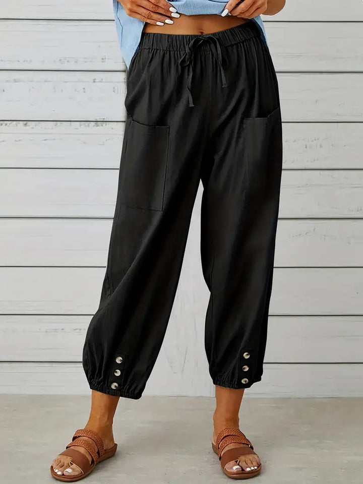 Women's Buttoned Harem Pants