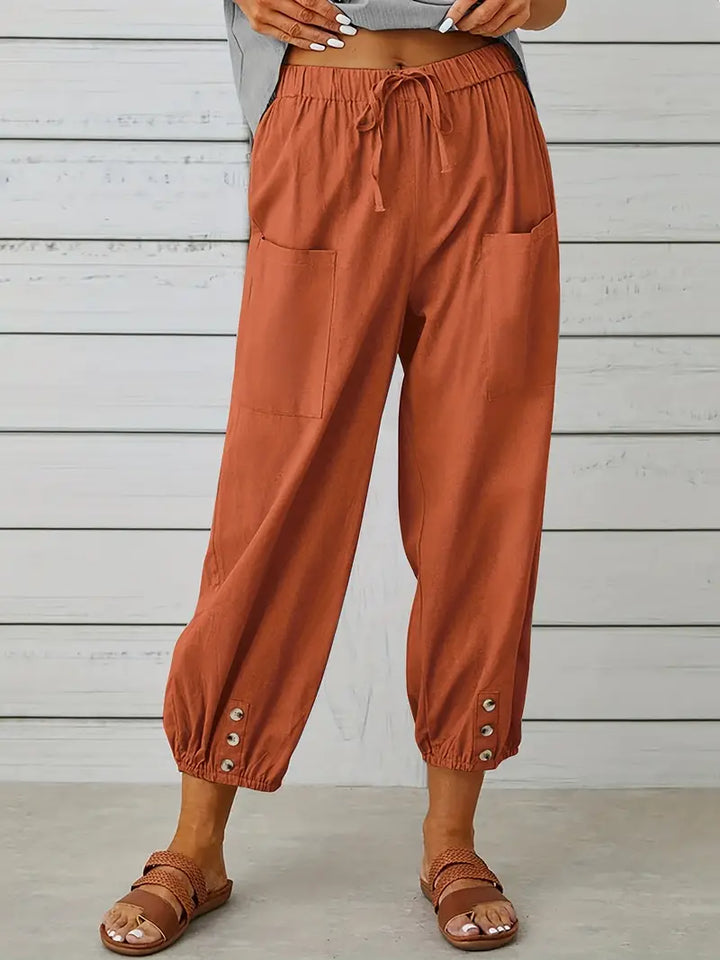Women's Buttoned Harem Pants