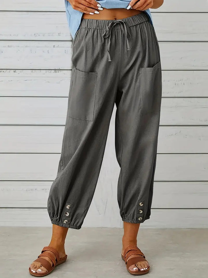 Women's Buttoned Harem Pants