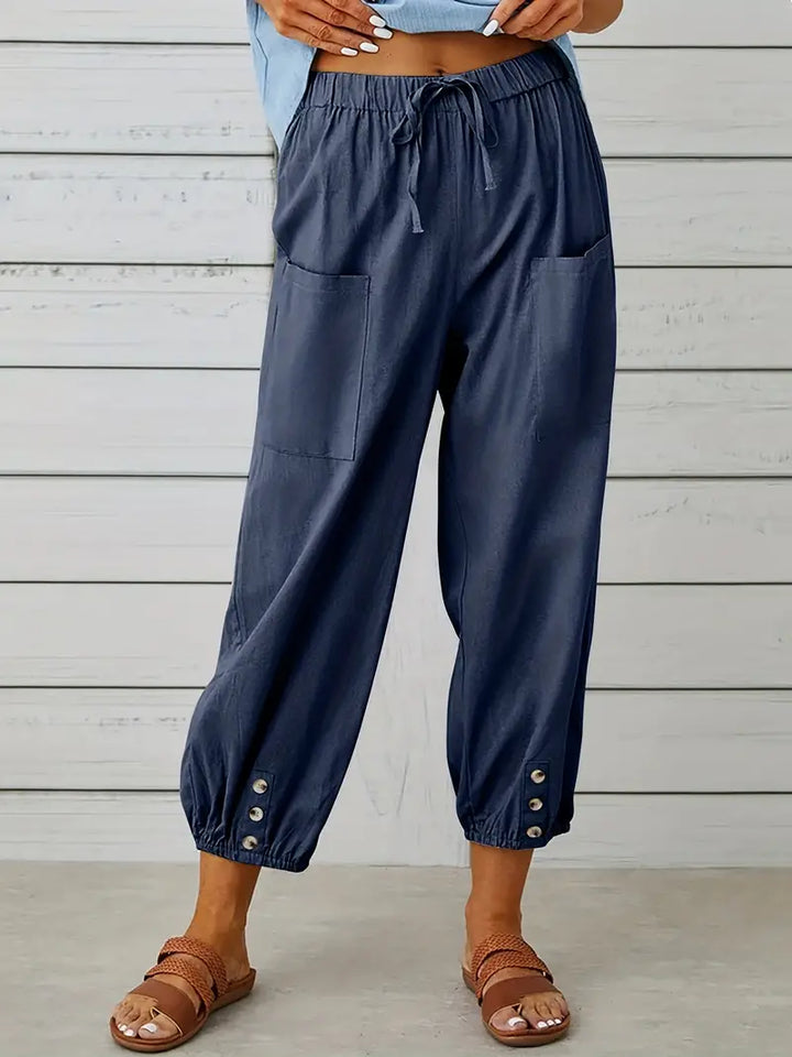 Women's Buttoned Harem Pants
