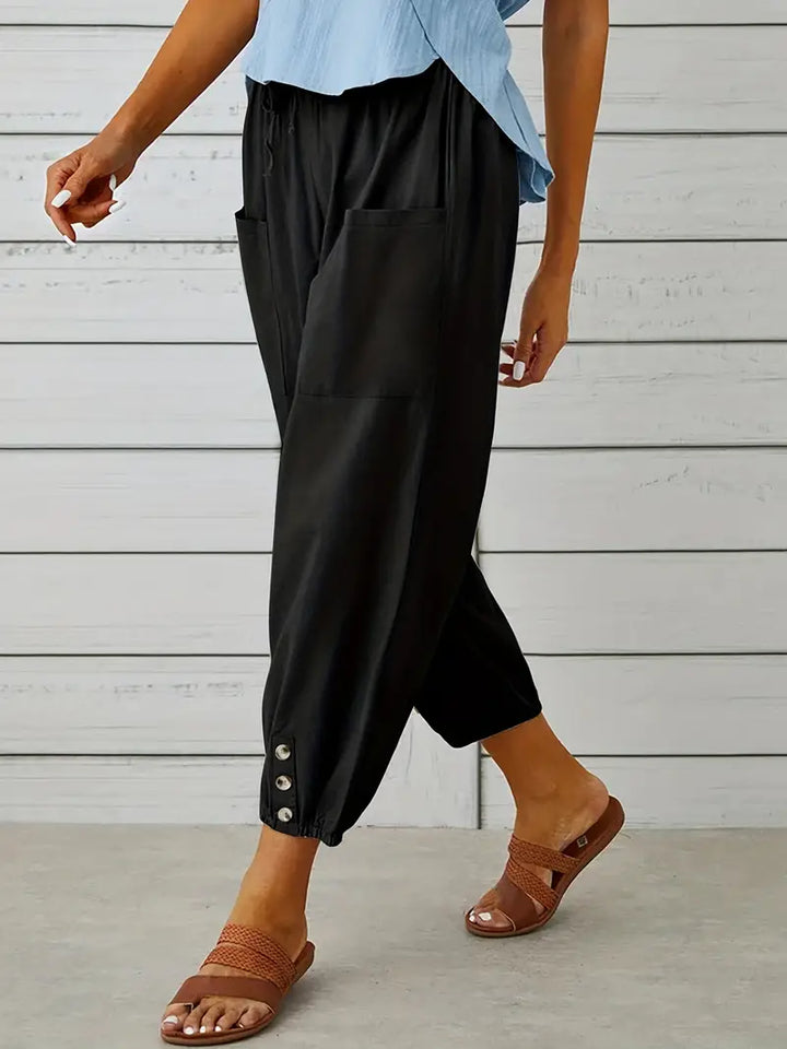 Women's Buttoned Harem Pants