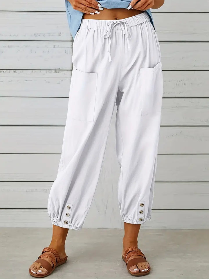 Women's Buttoned Harem Pants
