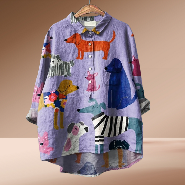Isabella | Exclusive women's shirt with dog print