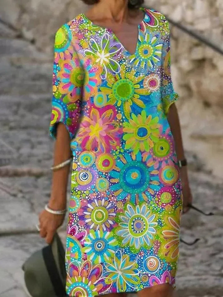 Women's Floral Summer Dress - Mini