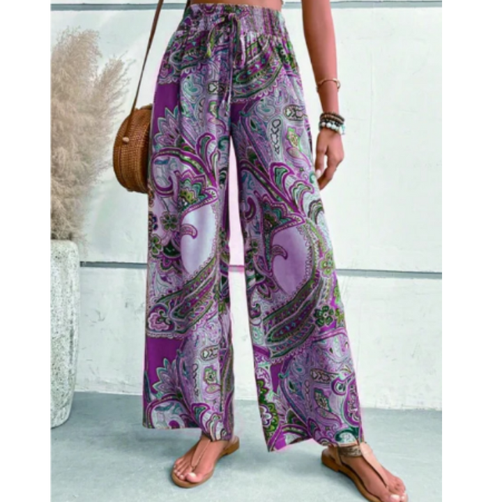 Women's Loose Paisley Print Boho Pants