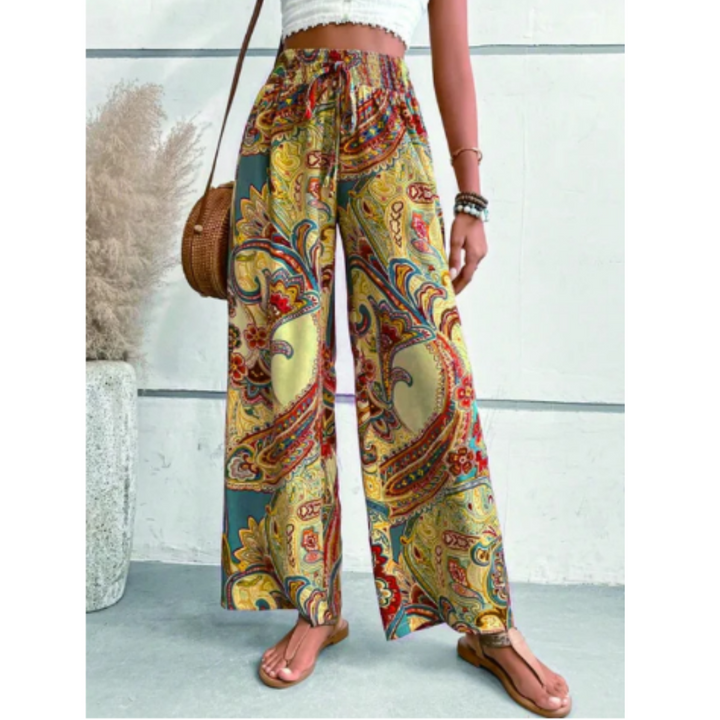 Women's Loose Paisley Print Boho Pants
