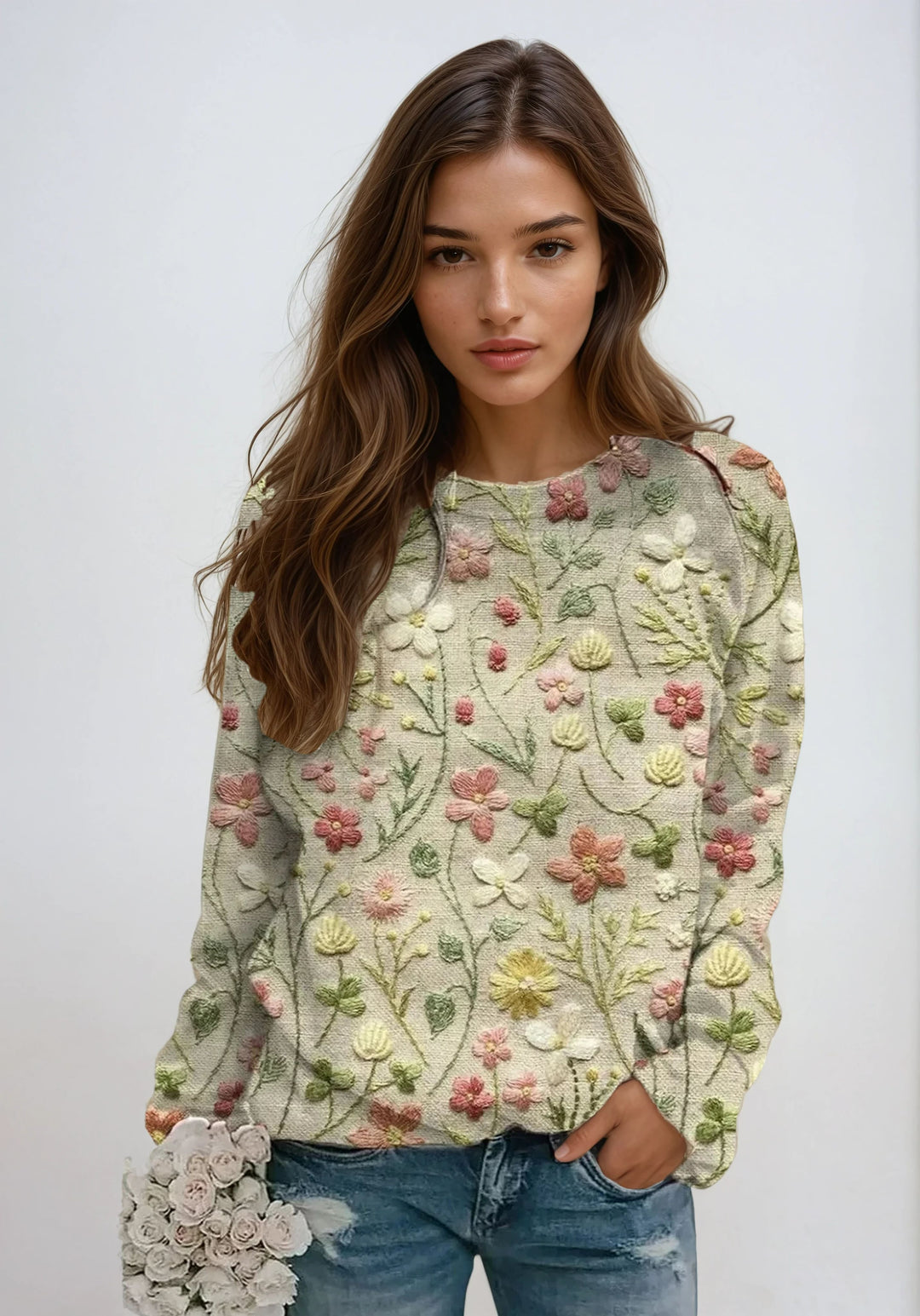 Constanzen | Women's Floral spring sweater