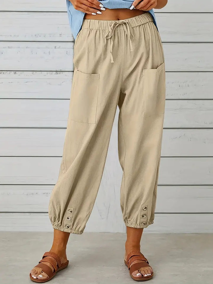 Women's Buttoned Harem Pants